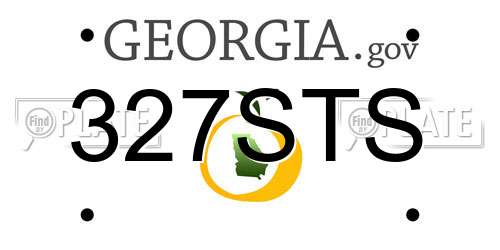 327STS Georgia License Plate