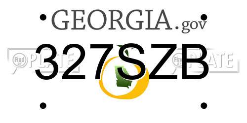 327SZB Georgia License Plate