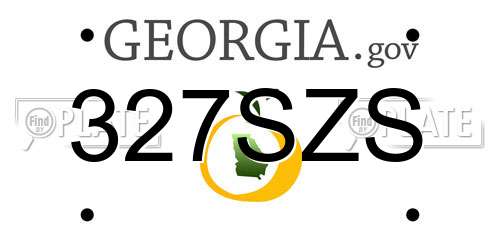 327SZS Georgia License Plate