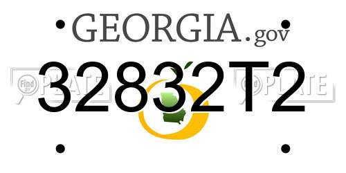 32832T2 Georgia License Plate