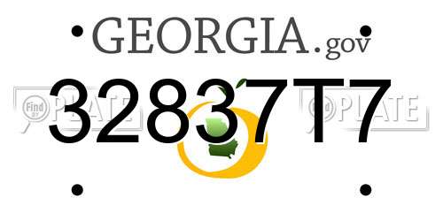32837T7 Georgia License Plate