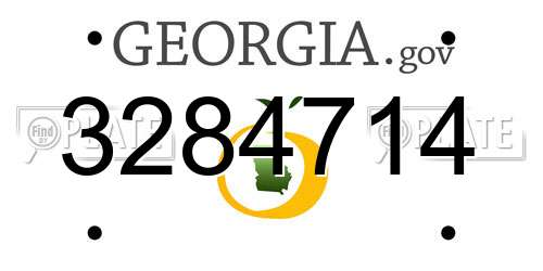 3284714 Georgia License Plate