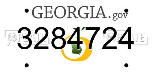 3284724 Georgia License Plate