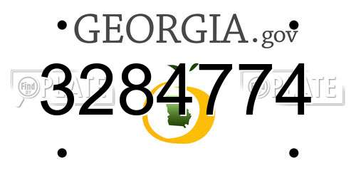 3284774 Georgia License Plate