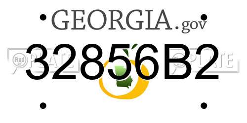 32856B2 Georgia License Plate