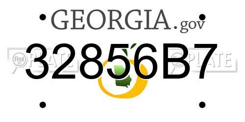 32856B7 Georgia License Plate