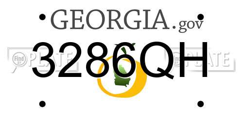 3286QH Georgia License Plate