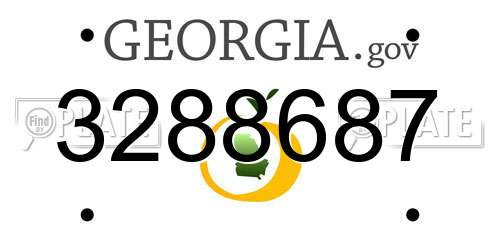 3288687 Georgia License Plate