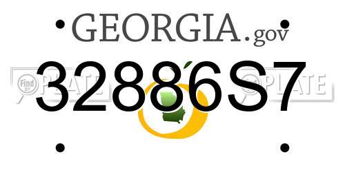 32886S7 Georgia License Plate