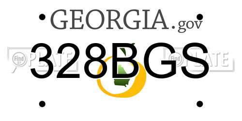 328BGS Georgia License Plate