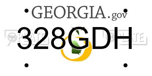 328GDH Georgia License Plate