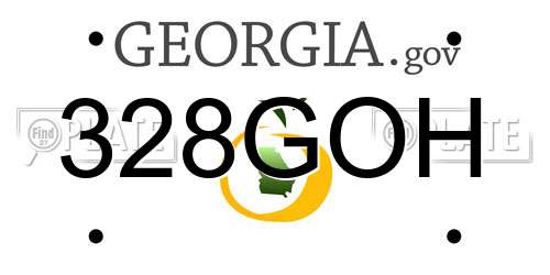 328GOH Georgia License Plate
