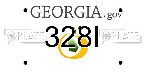 328I Georgia License Plate