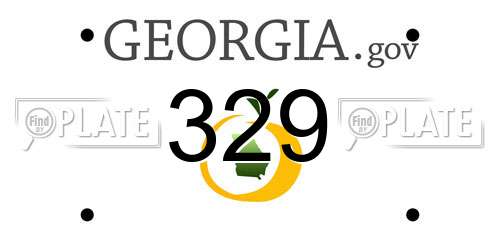 329 Georgia License Plate