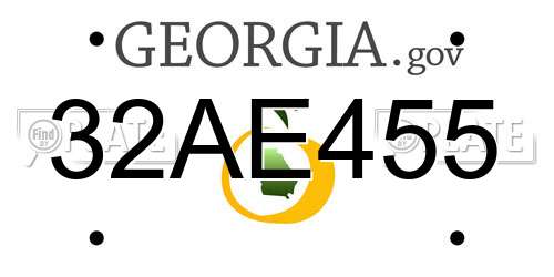 32AE455 Georgia License Plate