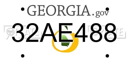 32AE488 Georgia License Plate