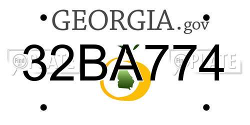 32BA774 Georgia License Plate