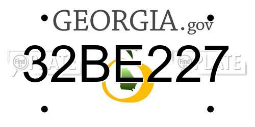 32BE227 Georgia License Plate