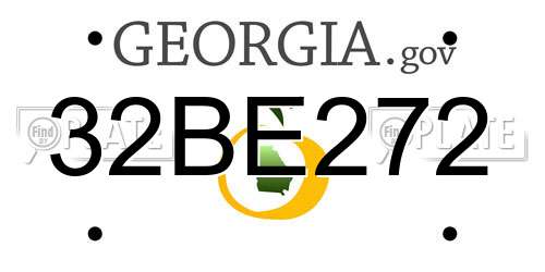 32BE272 Georgia License Plate