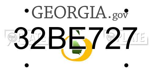 32BE727 Georgia License Plate