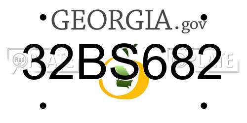32BS682 Georgia License Plate