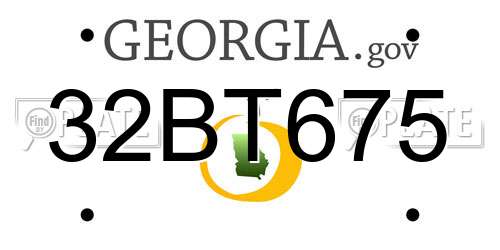 32BT675 Georgia License Plate