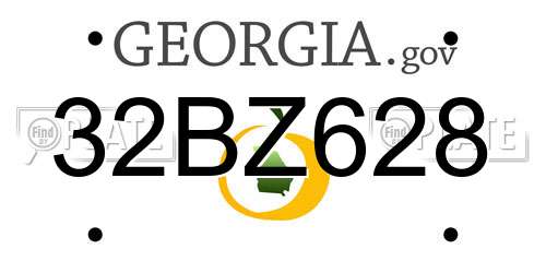 32BZ628 Georgia License Plate