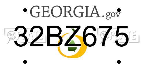 32BZ675 Georgia License Plate