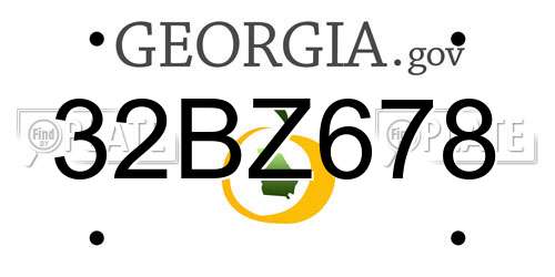 32BZ678 Georgia License Plate