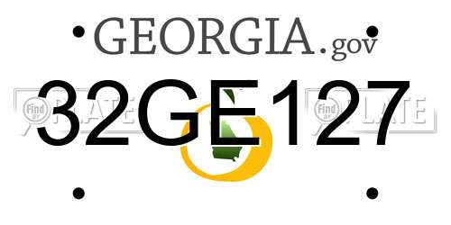 32GE127 Georgia License Plate
