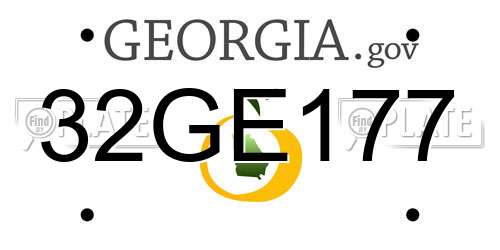 32GE177 Georgia License Plate