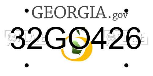32GO426 Georgia License Plate