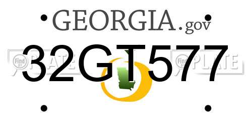 32GT577 Georgia License Plate