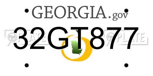 32GT877 Georgia License Plate