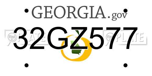 32GZ577 Georgia License Plate