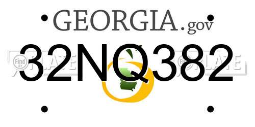 32NQ382 Georgia License Plate