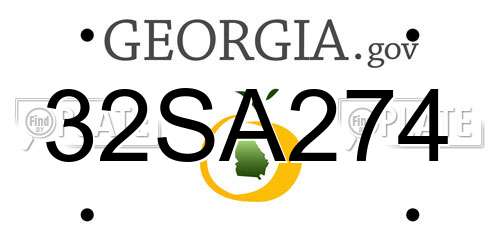 32SA274 Georgia License Plate