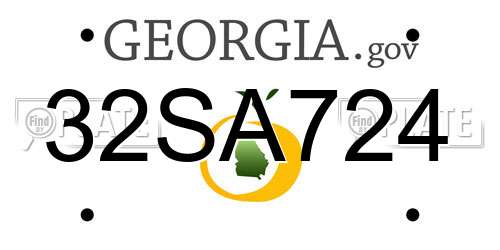 32SA724 Georgia License Plate