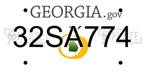 32SA774 Georgia License Plate