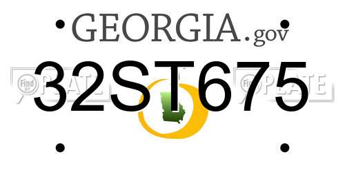32ST675 Georgia License Plate