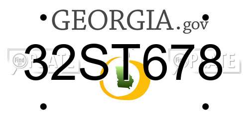 32ST678 Georgia License Plate