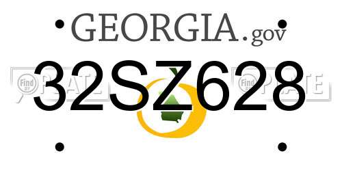 32SZ628 Georgia License Plate