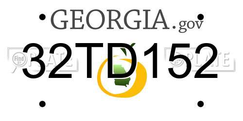 32TD152 Georgia License Plate