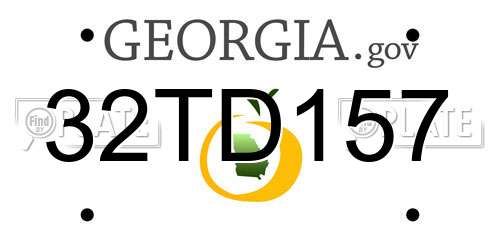 32TD157 Georgia License Plate
