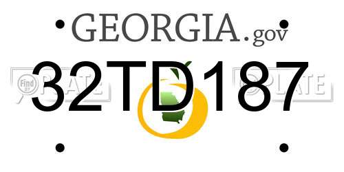 32TD187 Georgia License Plate