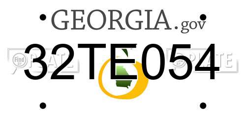 32TE054 Georgia License Plate