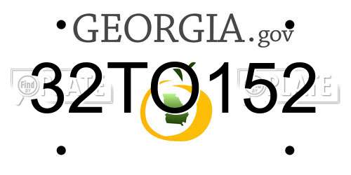 32TO152 Georgia License Plate