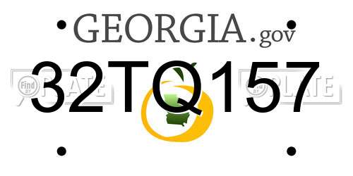 32TQ157 Georgia License Plate