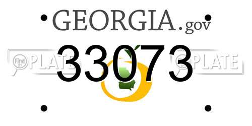 33073 Georgia License Plate