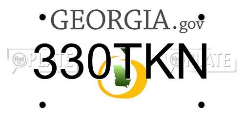 330TKN Georgia License Plate